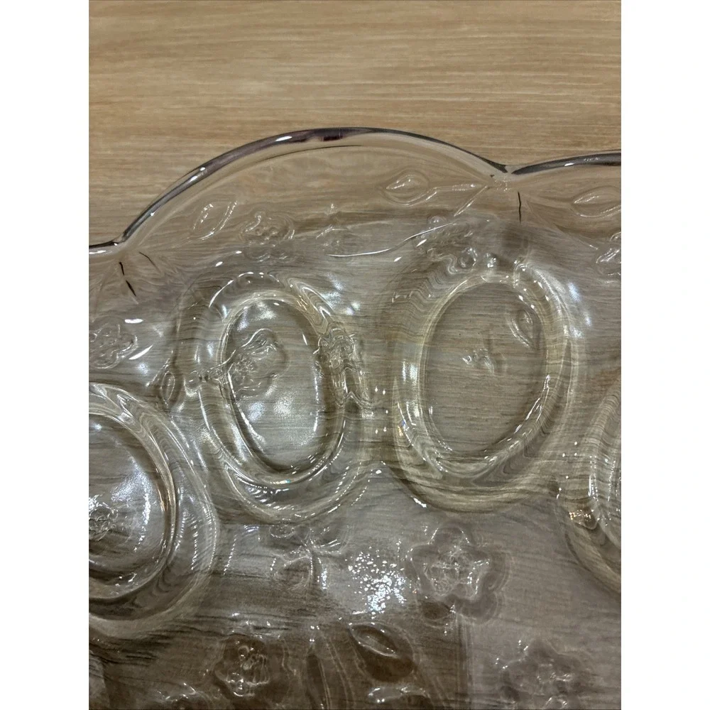 Vtg Anchor Hocking Savannah Deviled Egg 12